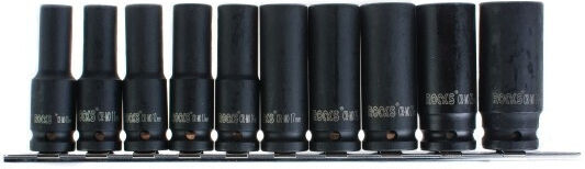 Rooks Sockets Pneumatic Hexagons Long with Frame Host 1/2" Set 10 Pieces