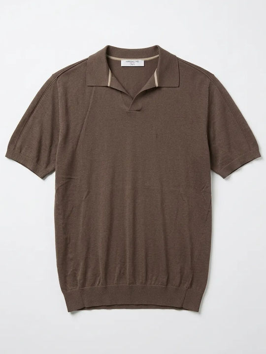 Polo Short Sleeve Brown Blouse