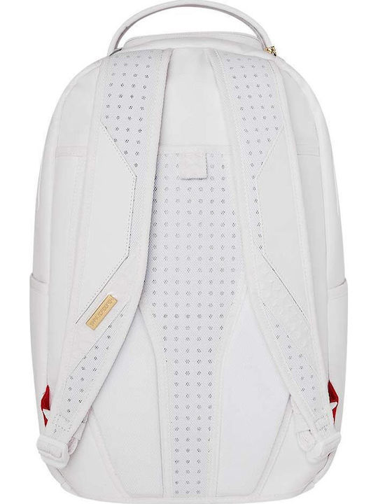Sprayground Σχολική Τσάντα Πλάτης Λευκή με Θήκη για Παγούρι