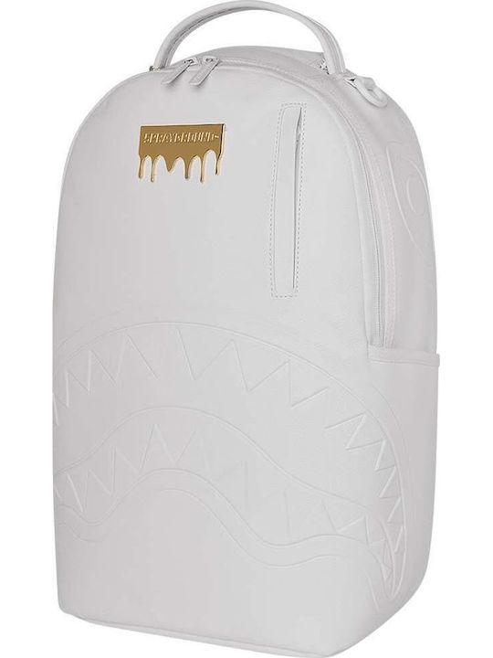 Sprayground Σχολική Τσάντα Πλάτης Λευκή με Θήκη για Παγούρι
