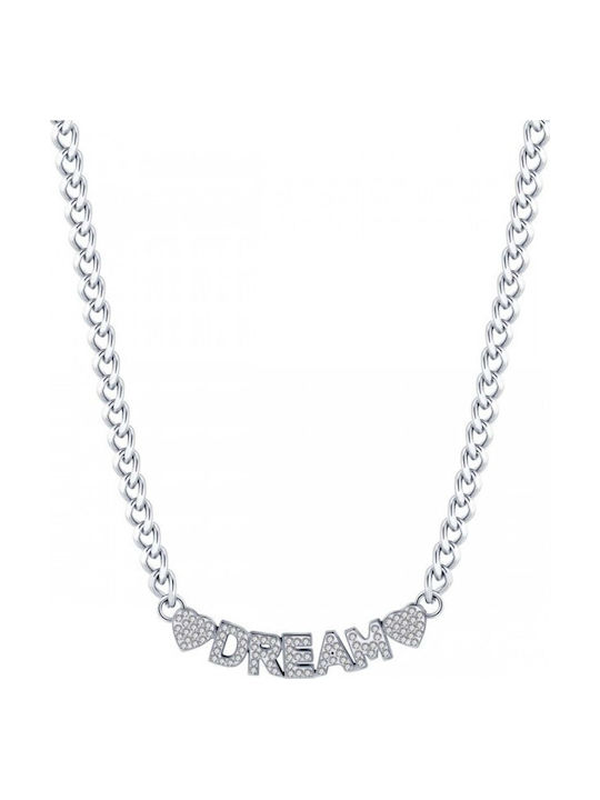Luca Barra Necklace Made of Steel