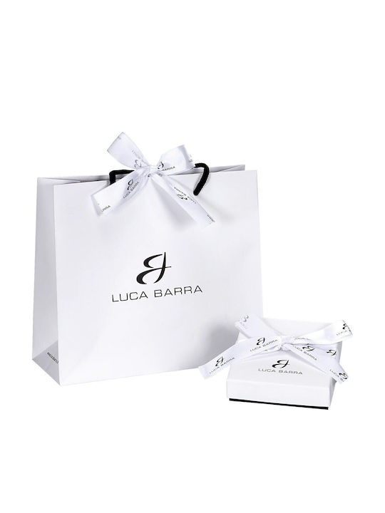 Luca Barra Necklace Gold Plated Steel with Red Zircon
