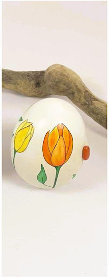 Ζωγραφισμένο Κεραμικό Αυγό Tulip Flower