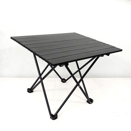 Folding Aluminum Table for Camping Folding 56x40x40cm Black