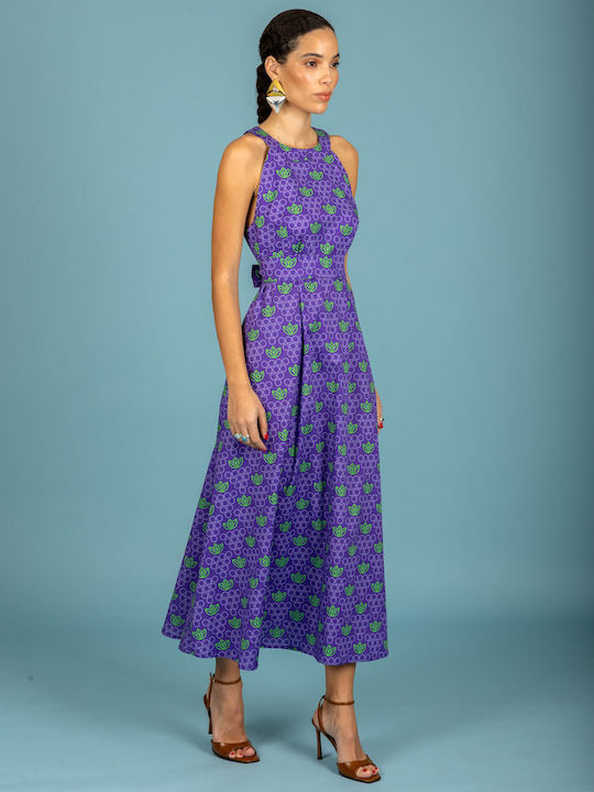 Summer Midi Dress Grape