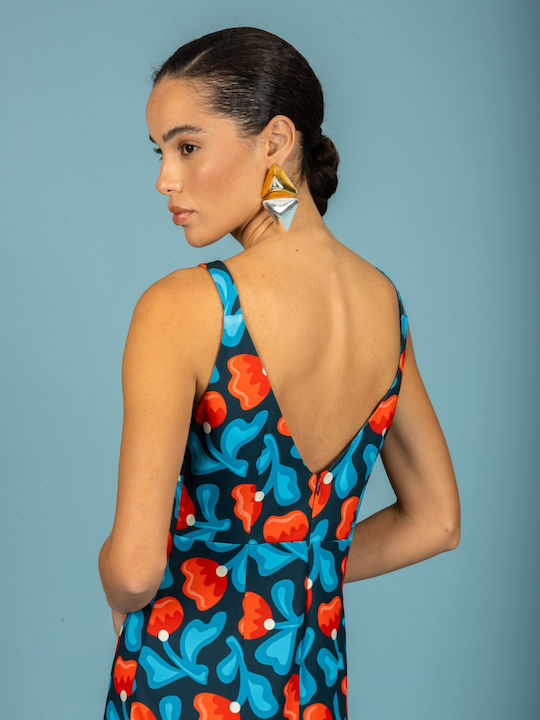 Summer Midi Dress Blue