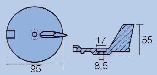 Анод 67c-45371-00 Yamaha F25-f40f50