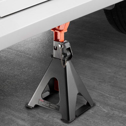 Vevor Jack Bases Capacity 6 Tons 13,000 Pounds Adjustable Height 370-580 Mm Heavy Duty Steel Automatic Jack Bases Double Locking Lifting Small Trucks Cars SUV 1 Pair Black Orange