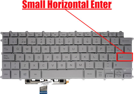Spanish Laptop Keyboard For LG Gram 14z90p 14t90p 14z95p 14z90p-g AEW74230112T SN8000B-FPC-X03H SN8000BU MBN664635XX AFP76386304 SG-A4920-2EA ES No Frame Backlit Silver Code 41381ESSIL