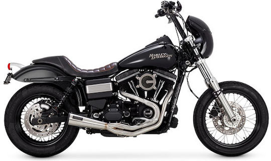 Vance & Hines Motorrad Auspuffanlagen 2-1 Harley Davidson 91 17 Dyna Edelstahl Upsweep Auspuff