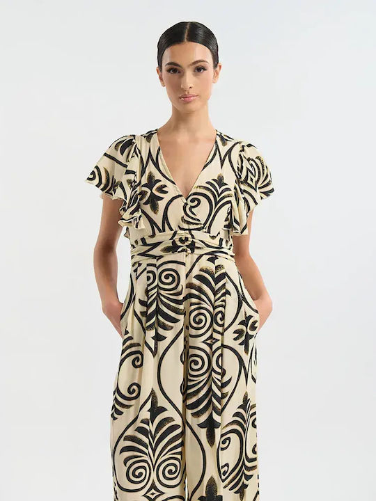 Damen Beiger Jumpsuit