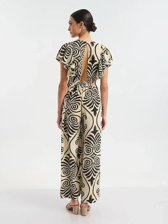Damen Beiger Jumpsuit