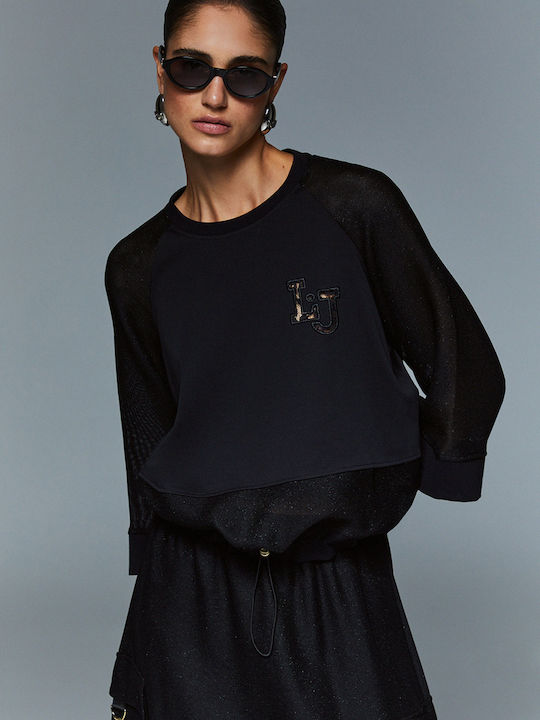 Women's Cotton Blouse with 3/4 Sleeve Black