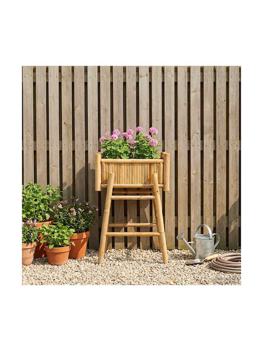 vidaXL Green Bamboo Planter Box 50x38x74cm