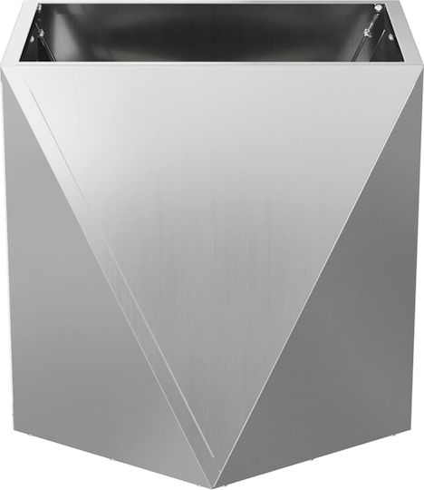 vidaXL Pot Metallic Silver 40x40x40cm.