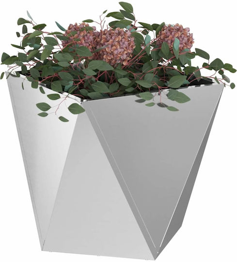 vidaXL Pot Metallic Silver 40x40x40cm.
