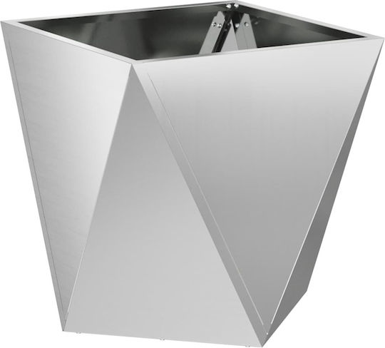 vidaXL Pot Metallic Silver 40x40x40cm.