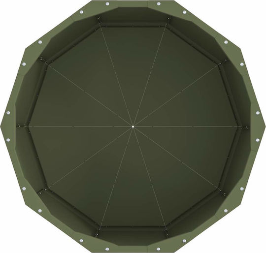 vidaXL Topf Metallisch Green 60x60x35cm.