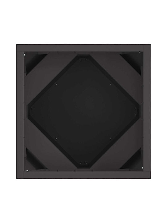vidaXL Set of 2 Metallic Flower Pots Black 30x30x30cm