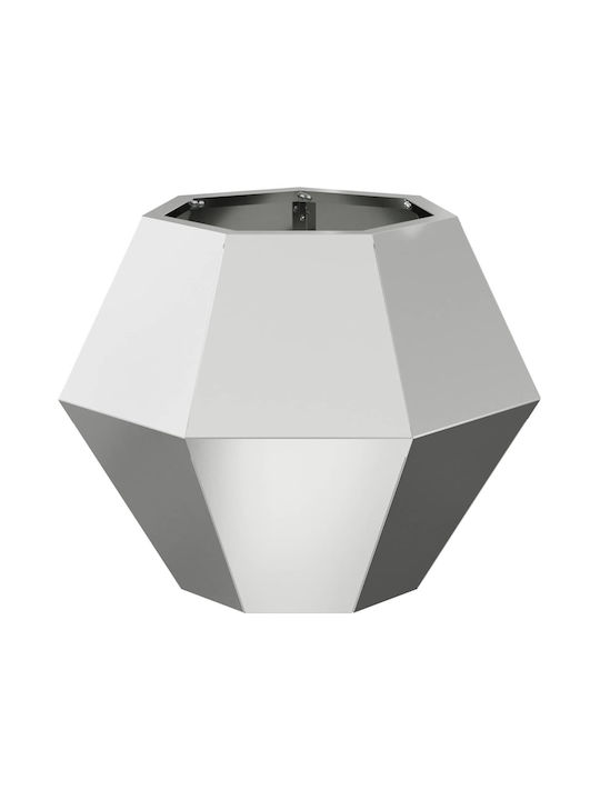 vidaXL Pot Metallic Silver 50x50x40cm.
