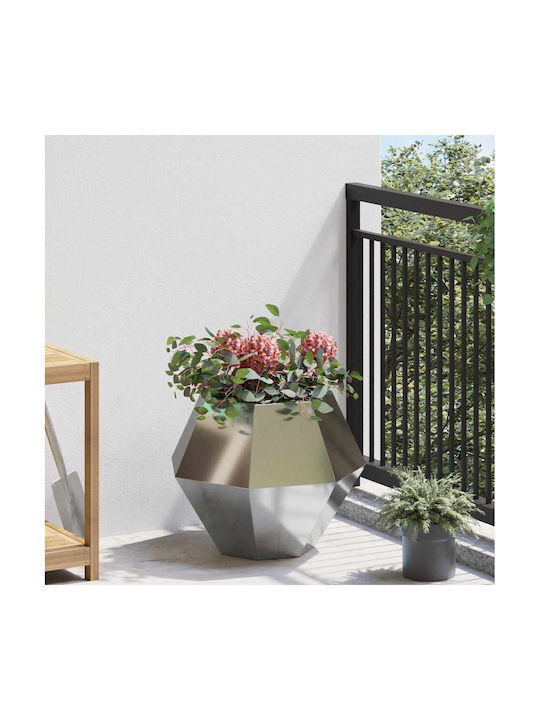 vidaXL Pot Metallic Silver 50x50x40cm.