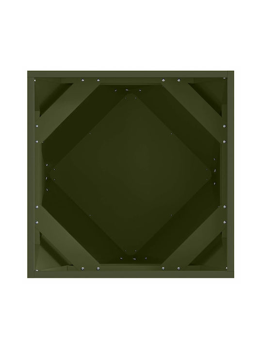 vidaXL Topf Metallisch Green 50x50x50cm.