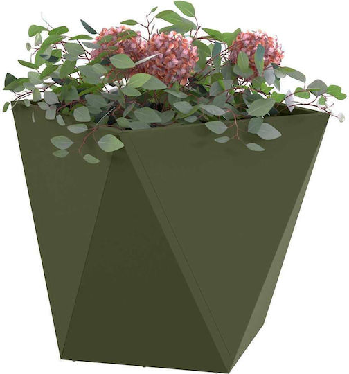vidaXL Pot Metallic Green 50x50x50cm.