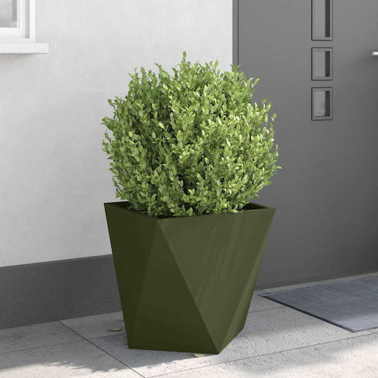 vidaXL Pot Metallic Green 50x50x50cm.