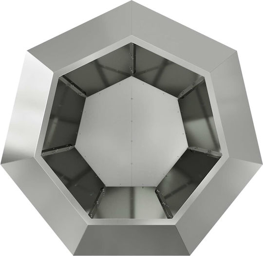 vidaXL Topf Metallisch Silver 100x100x80cm.