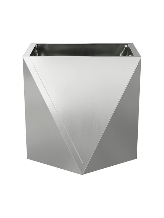 vidaXL Саксия Метал Silver 30x30x30см.