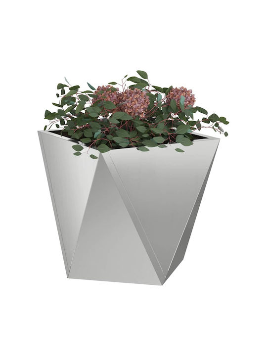 vidaXL Саксия Метал Silver 30x30x30см.