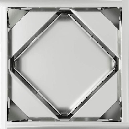 vidaXL Pot Metallic Silver 30x30x30cm.