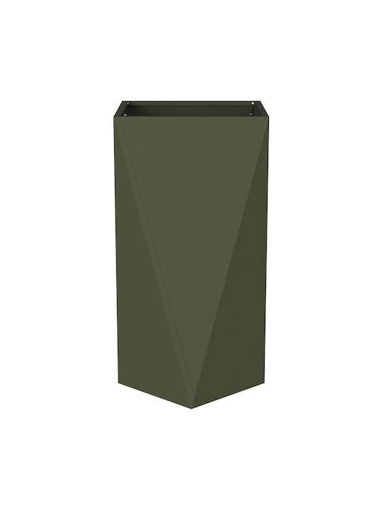 vidaXL Set 2 Ghivece Metalice Măslin Verde 40x75 cm