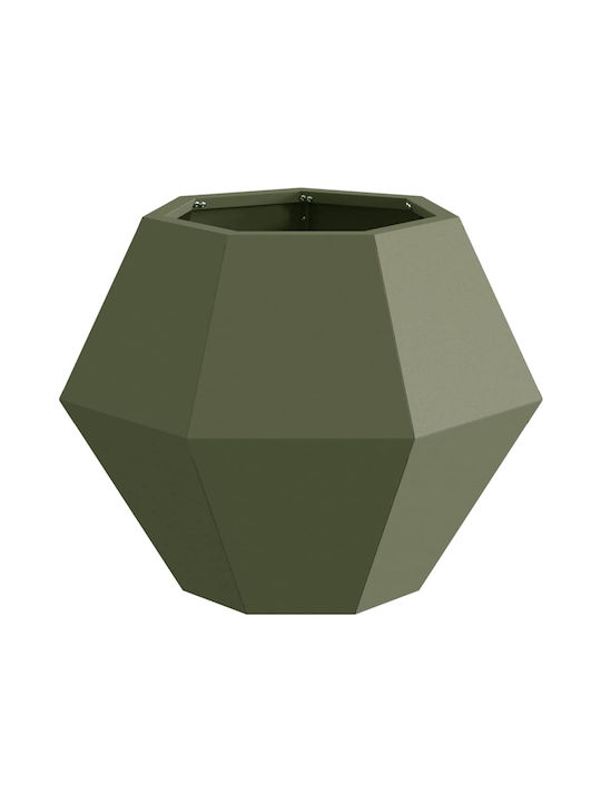 vidaXL Pot Metallic Green 50x50x40cm.