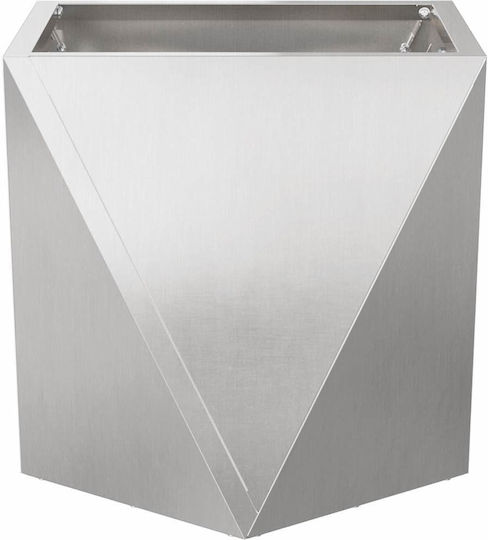 vidaXL Pot Metallic Silver 50x50x50cm.