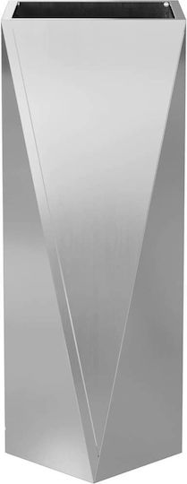 vidaXL Pot Metallic Silver 30x30x75cm.