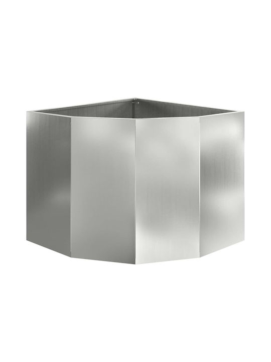vidaXL Topf Metallisch Silver 60x60x50cm.