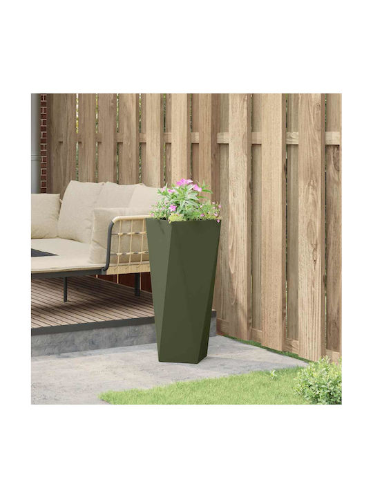 vidaXL Topf Metallisch Green 30x30x75cm.