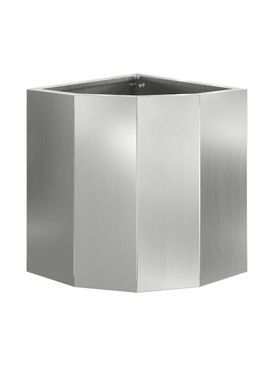 vidaXL Ghiveci Metal Silver 30x30x35cm.