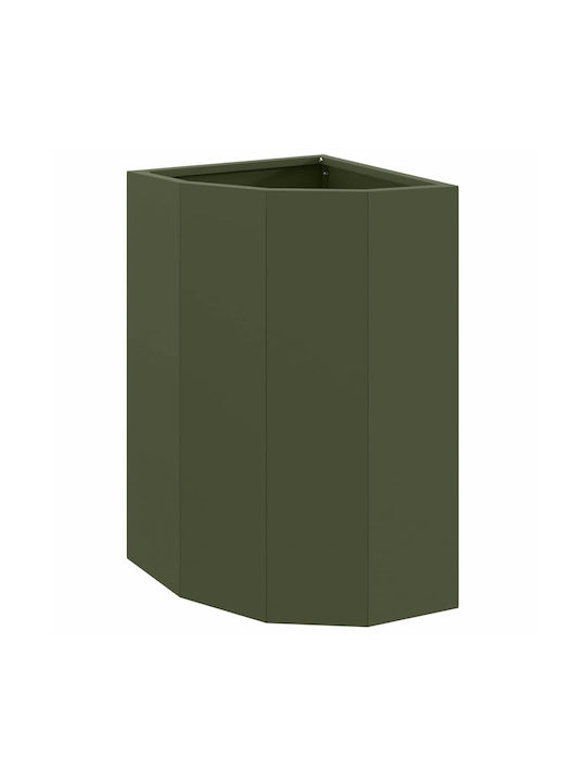 vidaXL Topf Metallisch Olive, Green 30x30x50cm.