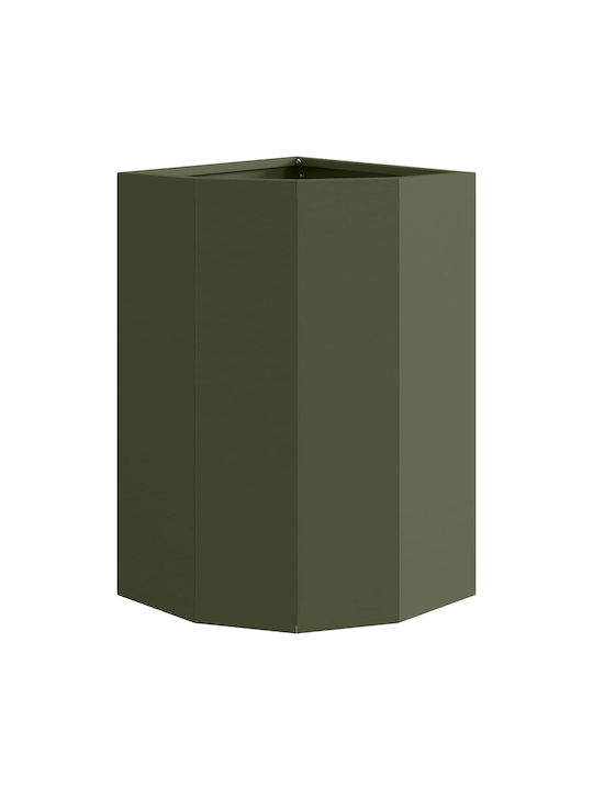 vidaXL Topf Metallisch Olive, Green 30x30x50cm.