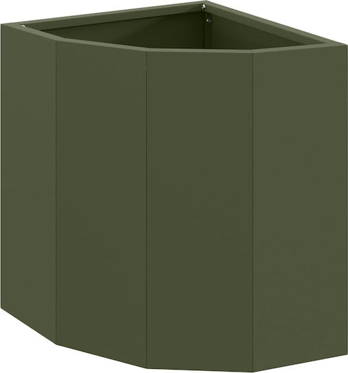 vidaXL Γλάστρα Μεταλλική Λαδί, Πράσινο 30x30x35εκ.