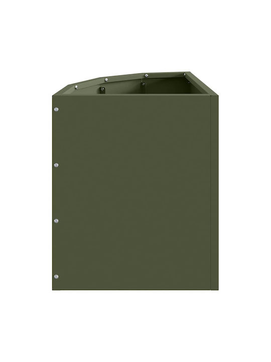 vidaXL Topf Metallisch Olive, Green 30x30x35cm.