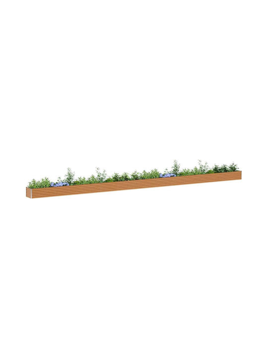 vidaXL Planter Box Metal De bronz 970x50x36cm.