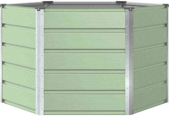 vidaXL Planter Box Metal Pastel Green 129x129x75cm.