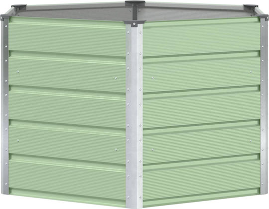 vidaXL Planter Box Metal Pastel Green 129x129x75cm.
