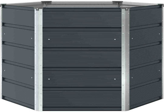 vidaXL Ζαρντινιέρα Μεταλλική Ανθρακί 129x129x75εκ.
