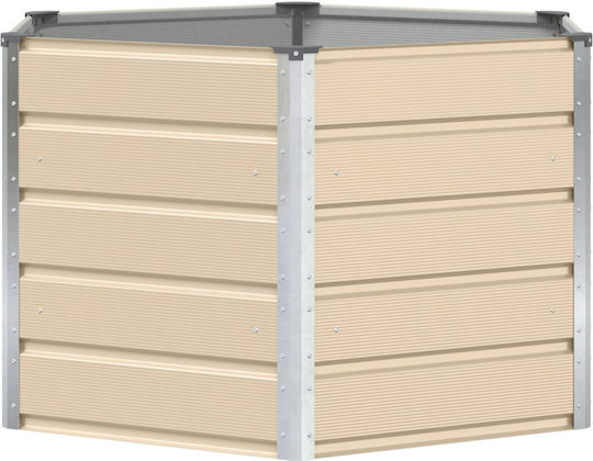 vidaXL Blumenkasten Metallisch Ελεφαντόδοντο 129x129x75cm.