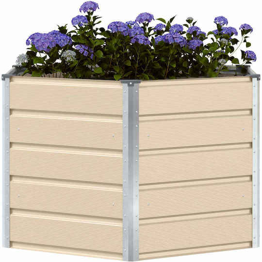 vidaXL Blumenkasten Metallisch Ελεφαντόδοντο 129x129x75cm.