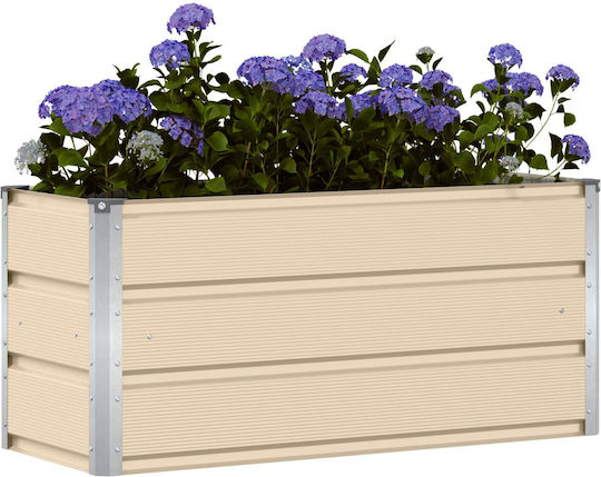 vidaXL Γλάστρα Μεταλλική Ελεφαντόδοντο 100x40x45εκ.
